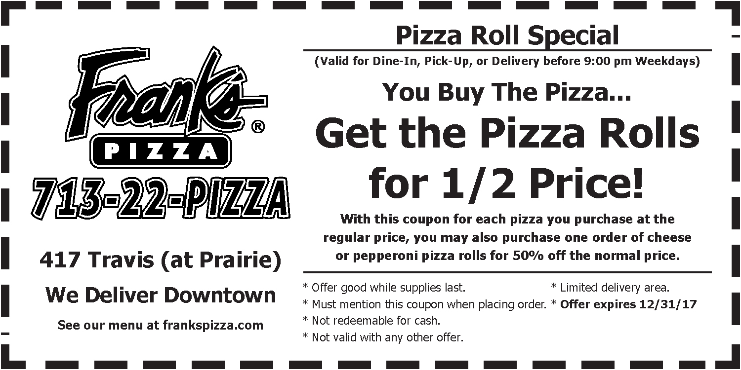 Frank's Pizza Rolls Coupon